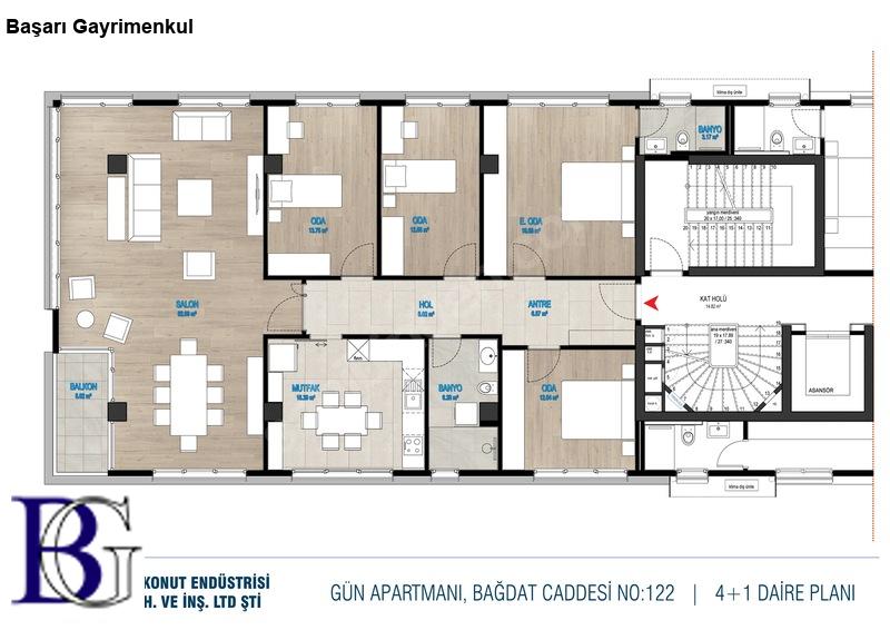 Başarı'dan fenerbahçe bağdat caddesi̇ üzeri̇nde presti̇jli̇  4+1  200 m2   2025 yapımı
