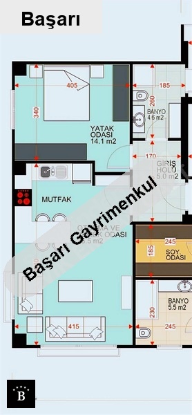 Başarı'dan erenköy sahi̇lde koru manzarali hari̇ka konumda 50m2 net sifir